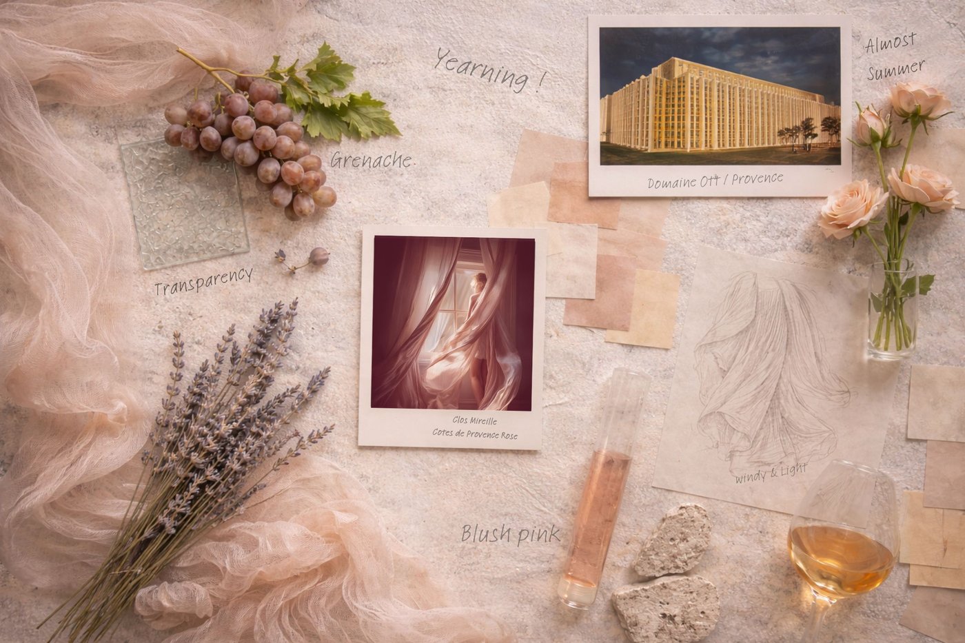 Moodboard — Yearning, Clos de Mireille, Domaines Ott